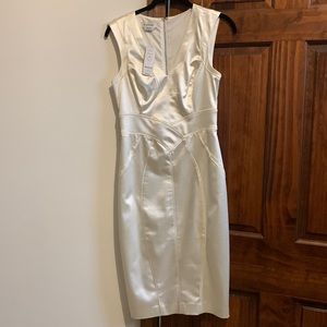 Bebe satin white dress, size 2